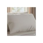 %100 Pamuklu Saten 55X75Cm Büyük Boy Yastık Kılıfı 2 Adet (Fermuarlı), Beyaz