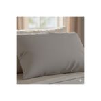 %100 Pamuklu Saten 55X75Cm Büyük Boy Yastık Kılıfı 2 Adet (Fermuarlı), Gri