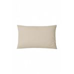 %100 Pamuklu Saten Orta Boy 45X65Cm Yastık Kılıfı 2Li (Gizli Fermuarlı), Bej