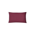 %100 Pamuklu Saten Orta Boy 45X65Cm Yastık Kılıfı 2Li (Gizli Fermuarlı), Bordo