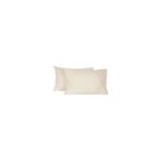%100 Pamuklu Saten Orta Boy 45X65Cm Yastık Kılıfı 2Li (Gizli Fermuarlı), Krem