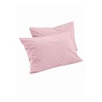 %100 Pamuklu Saten Orta Boy 45X65Cm Yastık Kılıfı 2Li (Gizli Fermuarlı), Pembe