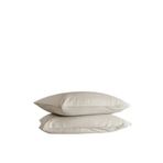 %100 Pamuklu Saten Orta Boy 45X65Cm Yastık Kılıfı 2Li (Gizli Fermuarlı), Taş