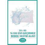 %100 Pamuklu Sıvı Geçirmez Bebek Kafa Yastığı Alezi Fermuarlı Bebek Yastık Alezi Kılıfı