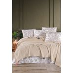 %100 Pamuklu Soho Premium Taş Renkli Tek Kişilik Ponponlu Pike Takımı - 160 x 240 cm