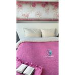 %100 Pamuklu Tek Kişilik Müslin Pike Fuşya 160X230 - Fusya - 160 x 230 cm