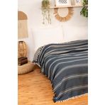 %100 Pamuklu Tek Kişilik Pike 160x220 cm (Lacivert)