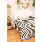 %100 Pamuklu Tek Kişilik Pike 160x220 cm (Zebra)