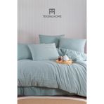 %100 Pamuklu Yeşil Natural Stripe Nevresim Takımı 3 Parça (ÇİFT KİŞİLİK) Yeşil 200 x 230