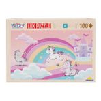 100 Parça Puzzle: Unicornlar ve Gökkuşağı