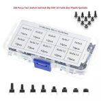 100 Parça Tact Switch Seti 6X6 Dip Kılıf 10 Farklı Boy Plastik Çantada