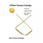 %100 Saf Pirinç Alan Tarayıcı Çubuğu,El Yapımı Profesyonel Define , Enerji Tespit Çubuğu (2’Li Set)