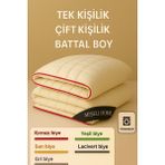 %100 Saf Yün Yorgan Yıkanabilir Hafif Ince | Yaz/kış Kullanım Premium - 215 x 235 cm - Lacivert