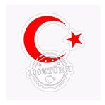 %100 Türk Araba Sticker Etiket 18 Cm Yapıştırma