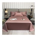 %100 Uzun Zımba Pamuk Saten Yatak Örtüsü - 500 İplik Sayısı, Pembe, 245x250 cm - Birçok Boyut ve Renkte Yumuşak ve Lüks Çarşaf