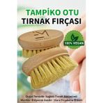 %100 Vegan Tampiko Otu Tırnak Fırçası Doğal Temizlik Sağlıklı Tırnak Görünümü Kuru Fırçalama Ritüeli