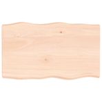 100 x 60 x 6 cm Katı Meşe Tablet, Ham Kenarlar, Mutfak Yemek Değiştirme Masası, Çok Yönlü Masa Yüzeyi, Centerpiece, Rustik Dekor, Dayanıklı Ahşap