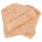 100 yaprak şarküteri kağıdı, 25 x 25 cm hamburger kağıdı, yağ geçirmez, pişirme kağıdı, vintage, tek kullanımlık sarma kağıdı, sandviç, patates kızartması, hamburger, kızarmış tavuk ve pizza için