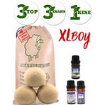 %100 Yün Merinos Yünü 3 Top ve 3 Koku Xl Çamaşır Yün Kurutma Topu ve Kokusu Kurutma Makinesi Için
