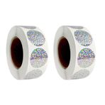 1000 adet Glitter Etiketler, Gümüş Renk Kodlama Glitter Sparkle Dot Sticker Zarf, Paket, Tebrik Kartı, Hediye Kutusu için Kendinden Yapışkanlı Yuvarlak Etiketler