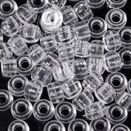 1000 ADET Midilli Boncuk Toplu 6x9 mm Plastik Bilezik Kristal Beyaz Berrak Boncuk DIY El Sanatları, Saç Örgüleri, Bilezik Yapımı, Anahtarlık Yapımı, Ev Dekoru