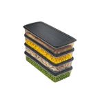1000 ml Kendinden Kapaklı Saklama Kabı Seti – Derin Dondurucu ve Buzluk Uyumlu, Gıda Saklama ve Erzak Düzenleyici Şeffaf Plastik Kaplar, BPA Free, 1 Litre Organizer Set(4 Adet)