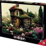 1000 Parça Puzzle: Çiçekli Kütüphane