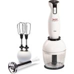 1000 Watt Güçlü ve Şık Beyaz Blender Seti, Hızlı ve Kolay Kullanım - Ahşap - Beyaz