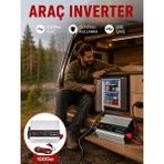 1000 Watt Oto Invertör Elektrik Dönüştürücü Ev Tipi Priz - GMS5155-7498 - Çok Renkli