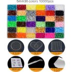 10000 Adet Tarzı Renkler Kutu Seti Hama Boncuk Oyuncak Perler Eğitici Çocuklar 3D Bulmacalar Kendin Yap Oyuncaklar Eğitici Oyuncaklar Demirleme Kağıdı ile Boncuklar Pegboard Levhaları (Yurt Dışından)