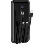 10000 Mah Göstergeli Dahili Kablolu Powerbank 10000 Mah Powerbank - Type C - USB - Micro USB Dahili Kablolu Powerbank Bpb3