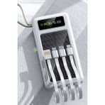 10000 Mah Güneş Enerjisiyle Dolan Tüm Cihazlara Uyumlu Powerbank - Beyaz