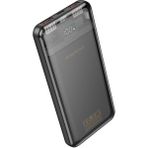 10000mAh 22.5W + PD20W Fully Compatible Güç Bankası Powerbank iPhone ile Uyumlu Şarj Seviyesi LED Gösterli Kompak ve Modern Tasarım Güç Bankası BJ52 - Siyah