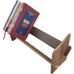1000Nar Masaüstü Kitaplık / Masaüstü Organizer / Ağaç Desenli Kitaplık / Ofis Kitaplığı / 45 cm x 14,5 cm x 21 cm - Hareli Ceviz - Kahverengi