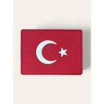 1000NAR Türk Bayrağı Motifli Araç Içi Telefon Tutucu Kaymaz Ped - Kırmızı