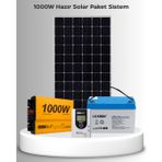 1000W Hazır Solar Paket | 400W Monokristal Panel + 2×Jel Akü | Mppt Şarj Kontrol Off-Grid Güneş Enerji Seti
