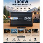 1000w Tam Sinüs İnverter 12v Ac Çevirici | Sessiz Fanlı, Usb Çıkışlı, Araç Karavan Tekne S