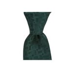 1001 Kravat KS0029 Yeşil Desenli 8 Cm Genişliğinde Ipek Kravat