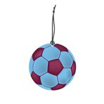 1001MODEL Bordo Mavi Futbol Topu Görselli Oto Kokusu Dikiz Ayna Süsü Torpido Ve Oto Aksesuarı