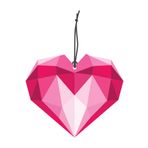 1001MODEL Pembe Kristal Kalp Görselli Oto Kokusu Dikiz Ayna Süsü Torpido Ve Oto Aksesuarı