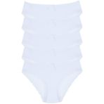 1009 Bato Paça Dantelli 5'li Kadın Külot Paketi, V3- Beyaz, XL