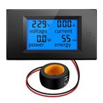 100A AC 80V-260V 20A / 100A 4 in 1 Dijital LCD Panel Dijital Güç Watt Akım Volt Amper Gerilim KWh Multi Test Cihazı, Akım Trafosu CT ile
