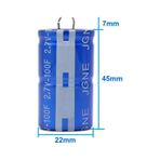 100F 2.7V Supercap 22X45mm Dıp Super Kapasitor Enerji Depolama Gunes Ruzgar Aku Batarya Guc
