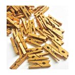 100'lü 2.5 cm 10'lu Paket 1000 Adet Gold Ahşap Mandal