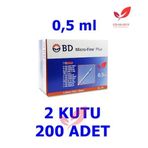 (100'Lu 2 Kutu) 0.5 Ml Bd Micro-Fine Plus İnsülin Enjektörü