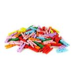 100lü Renkli Ahşap Mandal 2.5cm ( 12li Paket-1200 Adet)