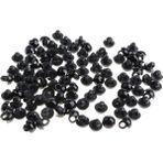100PCS 9mm Siyah Yuvarlak Kubbeli Mantar Şafak Düğmeleri Dikiş Bebek Gözleri Burun