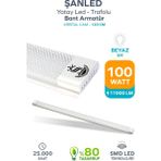 100W 120 cm Kristal Yatay LED Bant Armatür-Trafolu Beyaz Işık - 1 Adet