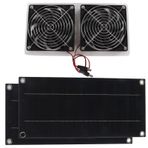 100W güneş Paneli Fan Kiti, Küçük Tavuk Evleri, Seralar Ve Daha fazlası Için Uygun, Premium Abs Ile dış Mekan Için Taşınabilir güneş Egzoz Fanı (Çift Panel)