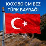 100X150 cm Bez Türk Bayrağı **kaliteli Kumaş Malzeme**